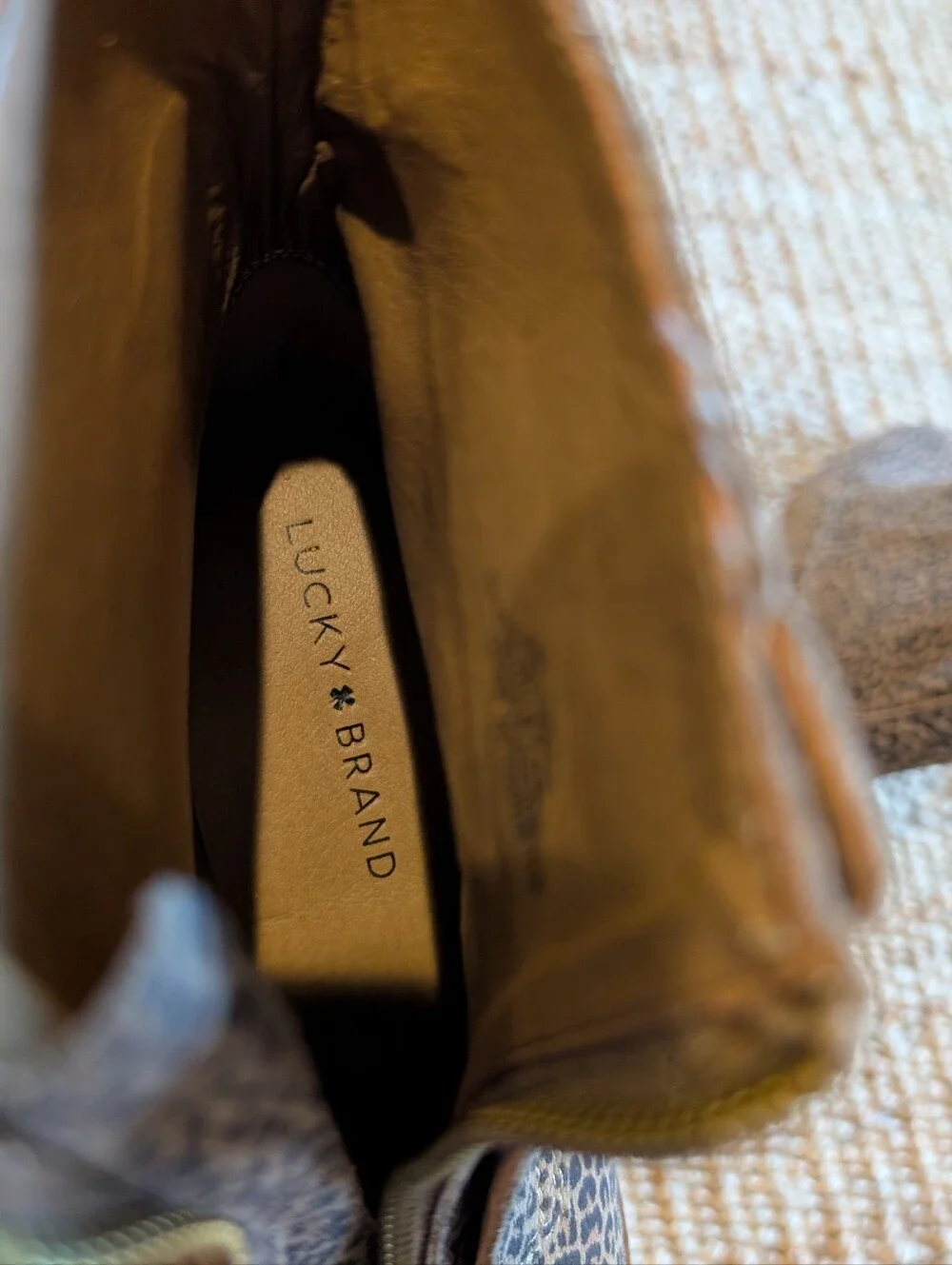 Lucky Brand Leopard Print Ankle Boots